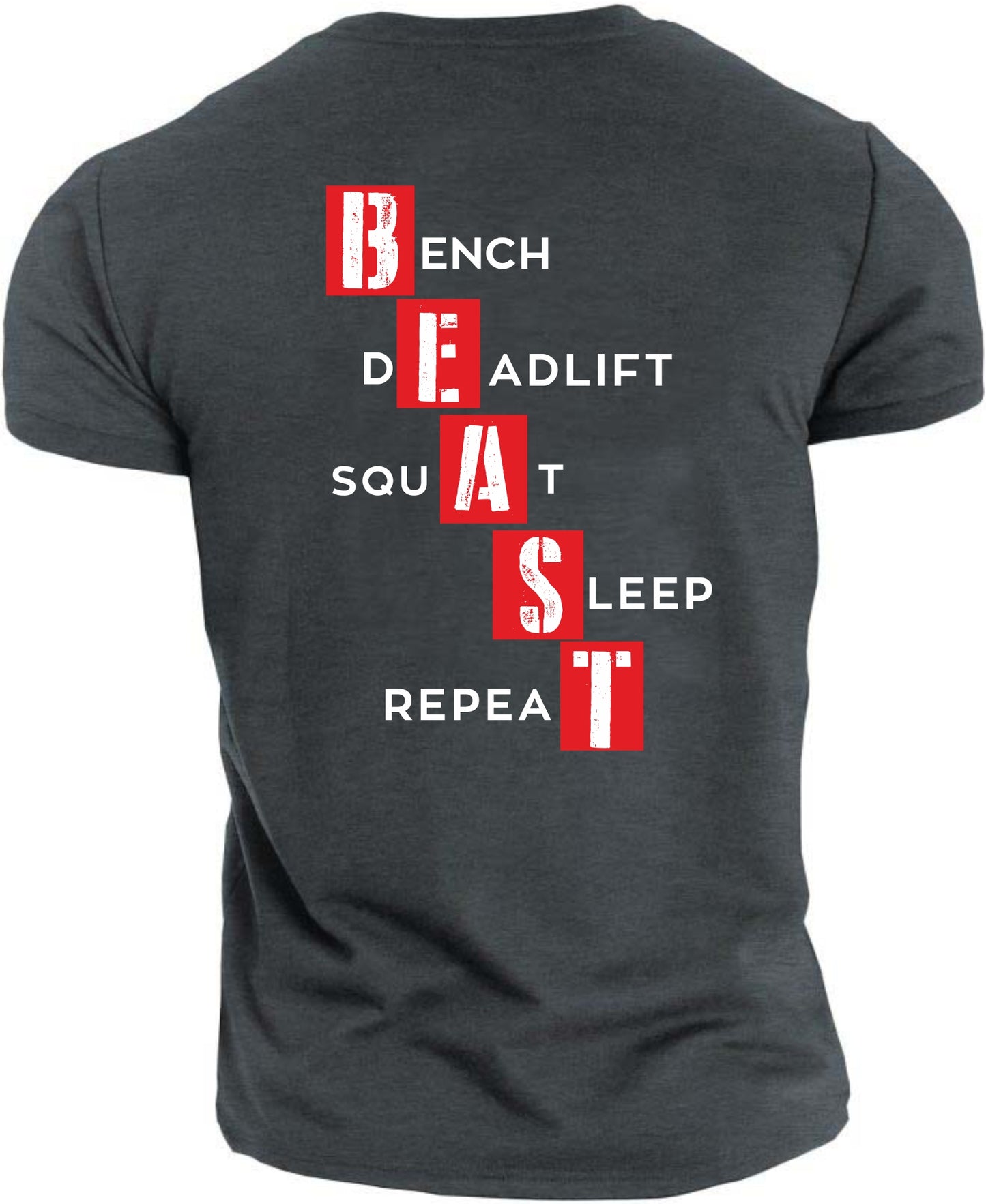 Fitness T-shirt Beast(Back side)