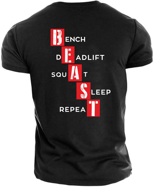 Fitness T-shirt Beast(Back side)